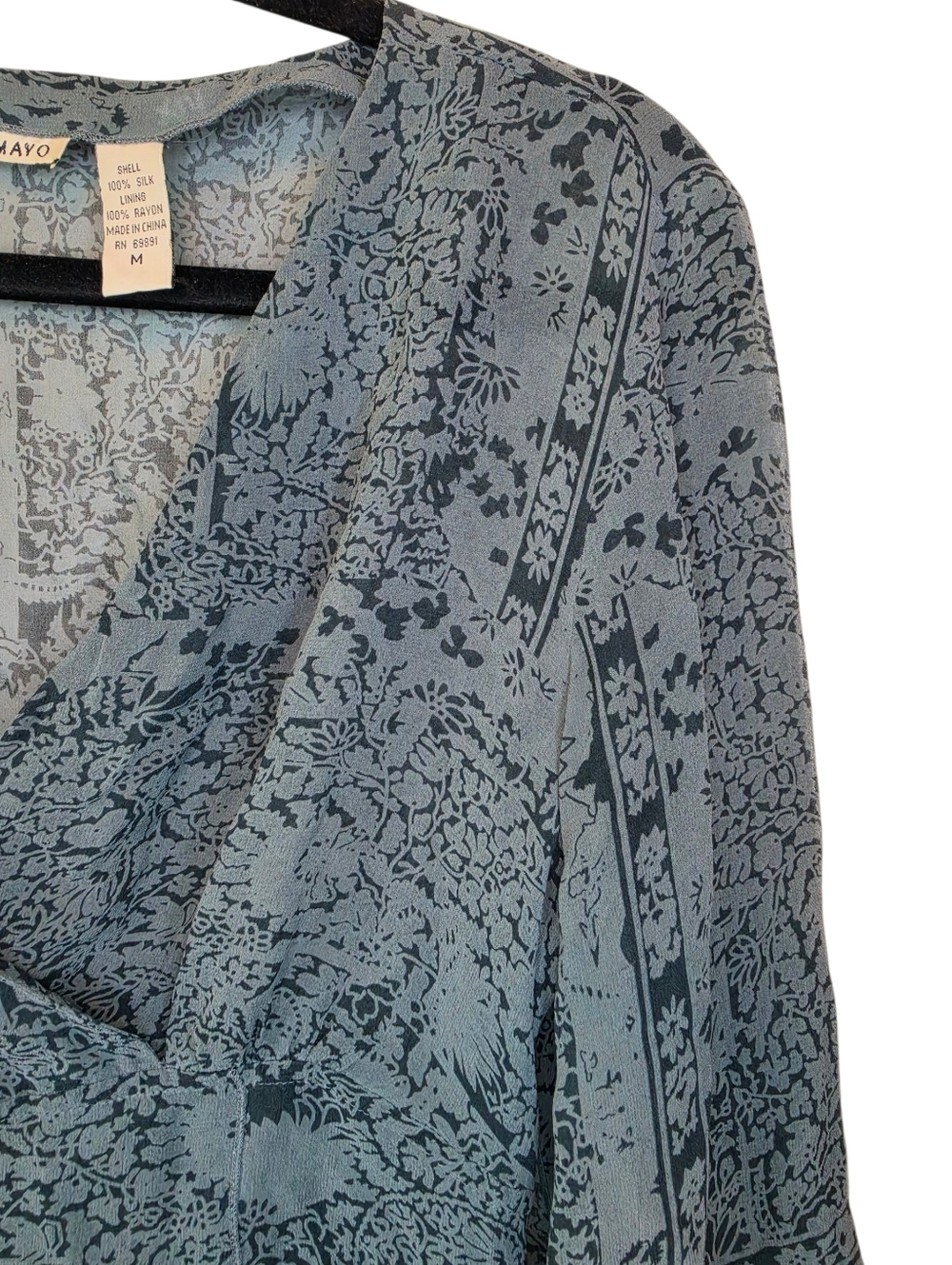 PUTUMAYO Vintage 100% Silk Fairycore Peplum Blouse, Medium - Picture 3 of 7